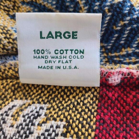 Vtg Sugar Street Weevers Knit Vest Lrg 100% Cotton Made USA Sunflowers Lady Bug - Picture 4 of 11